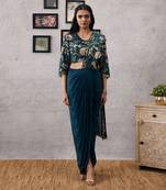 Mehr Cutwork Pre-Draped Saree