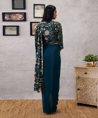 Mehr Cutwork Pre-Draped Saree 4