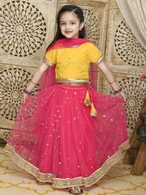 Magenta stone silk blend stitched lehenga 2