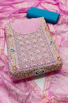 Light-Pink Gotta Patti Cotton Salwar