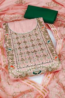 Peach Gotta Patti Cotton Salwar