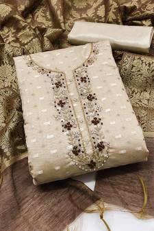 Beige Stone Banarasi Salwar