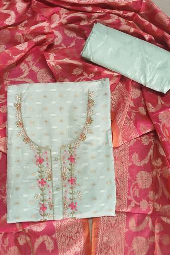 Light-Green Stone Banarasi Salwar