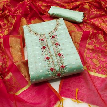 Light-Green Stone Banarasi Salwar 2