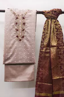 Mauve Stone Banarasi Salwar