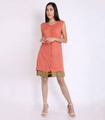 Women'S Peach Multi Purpose Shrug Dress