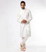 White Sherwani And Churidar