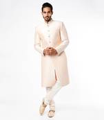 Cream Nawabi And Churidar