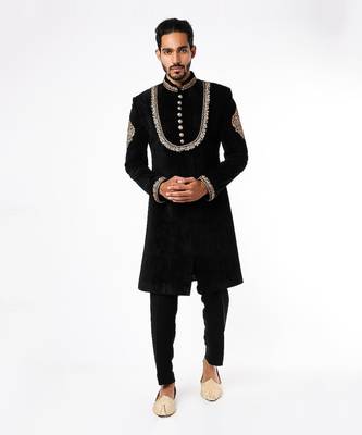 Black Swede Nawabi And Black Pants 1