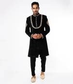 Black Swede Nawabi And Black Pants