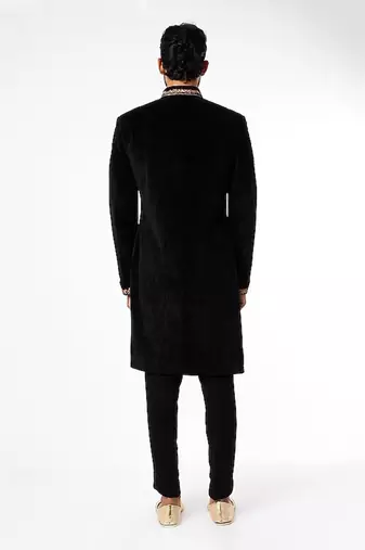 Black Swede Nawabi And Black Pants