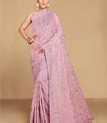 Georgette Saree With Embroidered Border With Blouse