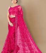 Soft Net Saree With All Over Thread Embroidered Work With Embroidered  Border With Blouse