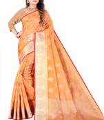 Organza Silk Blend Saree With  Woven Desing Border  With Blouse