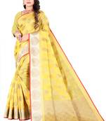 Organza Silk Blend Saree With  Woven Desing Border  With Blouse