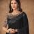 Black plain silk saree with blouse
