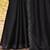 Black plain silk saree with blouse
