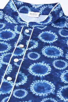 Blue Bandhani Kurta Set