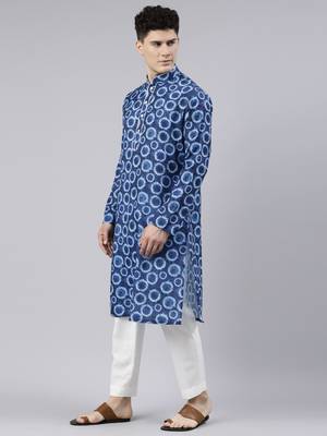 Blue Bandhani Kurta Set 3