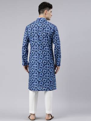 Blue Bandhani Kurta Set 5