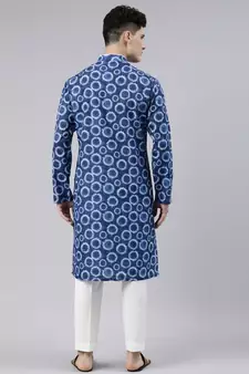 Blue Bandhani Kurta Set