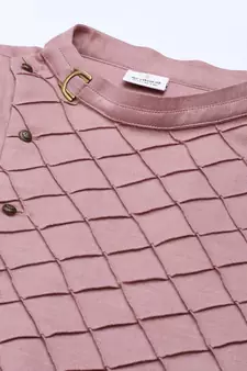 Old Rose Angrakha Kurta Set