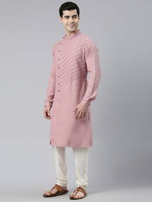 Old Rose Angrakha Kurta Set 3