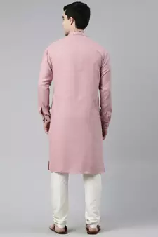 Old Rose Angrakha Kurta Set