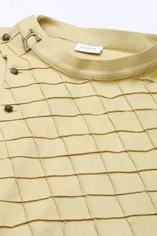 Yellow Angrakha Kurta Set