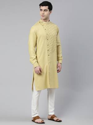 Yellow Angrakha Kurta Set 4