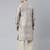 Creame Floral Block Printed Angrakha Full Open Chanderi Silk Kurta Set