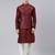 Maroon Jacquard Bandi With Maroon Kurta