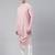 Creame Pink Printed Jacket With Pink Draped Kurta