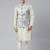 Grey Green Jacquard Jacket With  Green Kurta