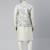 Grey Green Jacquard Jacket With  Green Kurta