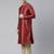 Scarlet Red Brocade Jacket And Kurta Set