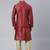 Scarlet Red Brocade Jacket And Kurta Set