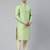 Mint Green Banarsi Jacquard Jacket And Kurta Set