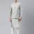 Grey Chanderi Booti Jacket With Kurta Set