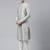 Grey Chanderi Booti Jacket With Kurta Set