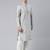 Grey Chanderi Booti Jacket With Kurta Set