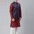 Navy Maroon Jacquard Jacket With Maroon Kurta