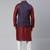 Navy Maroon Jacquard Jacket With Maroon Kurta