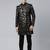 Gold Black Jacquard Indo Kurta Set