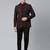 Maroon Black Shimmer Bandhgala Set