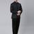 Navy Blue Black Shimmer Bandhgala Set