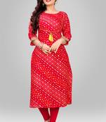 Livuniq's Premium Red Rayon Printed Kurti for Women: Elevate Your Style Game!