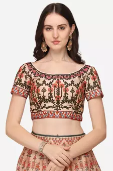 SOFT SILK DIGITAL PRINT SEMI STITCHED LEHENGA