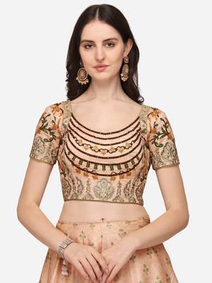 SOFT SILK DIGITAL PRINT SEMI STITCHED LEHENGA 4