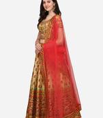 SOFT SILK DIGITAL PRINT SEMI STITCHED LEHENGA